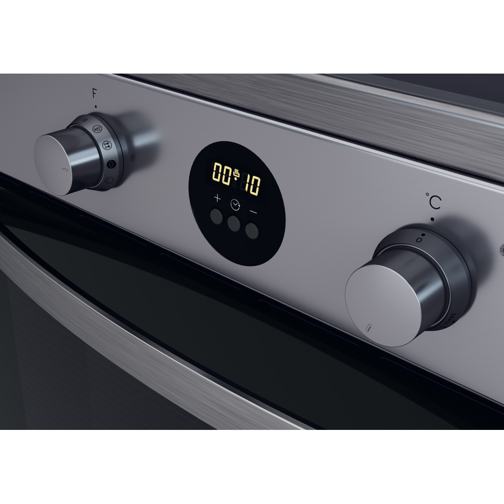 Indesit Cuisinière IS67IQ8CCX/FR Inox Electrique Control panel