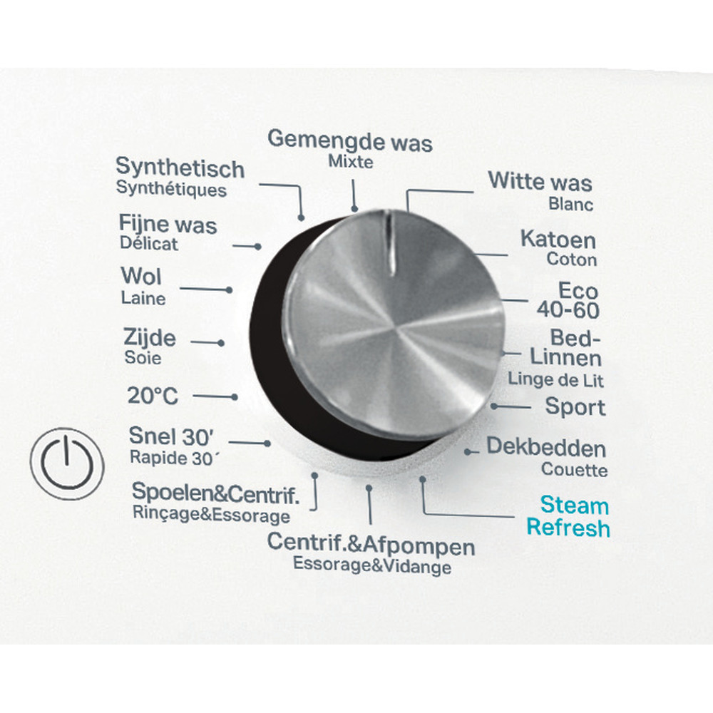 Whirlpool Wasmachine Vrijstaand FFD 8489E BSV BE Wit Voorlader A Control panel