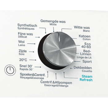 Whirlpool Wasmachine Vrijstaand FFD 8489E BSV BE Wit Voorlader A Control panel