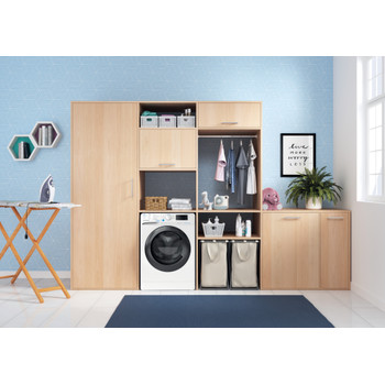 Indesit Lavadora secadora Libre instalación BDE 96435 WKV SPT Blanco Cargador frontal Lifestyle frontal