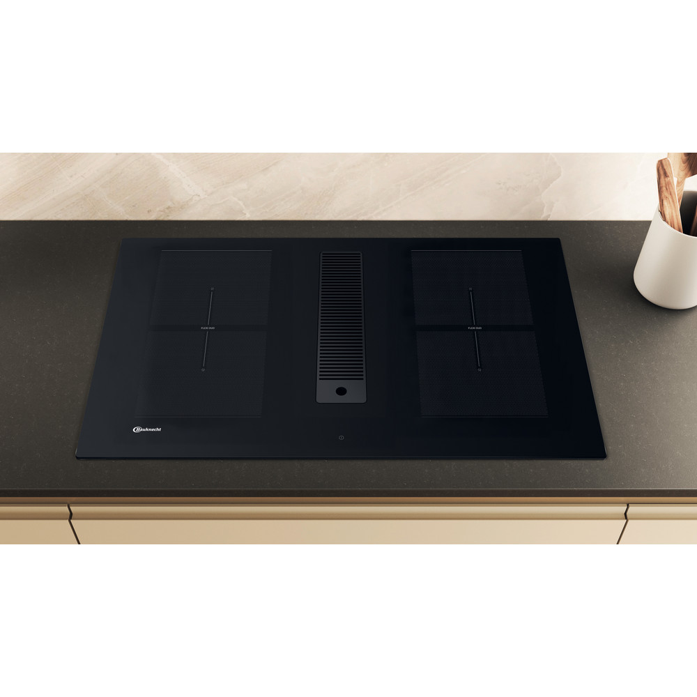 Bauknecht Venting cooktop BVH832B Noir Lifestyle frontal top down