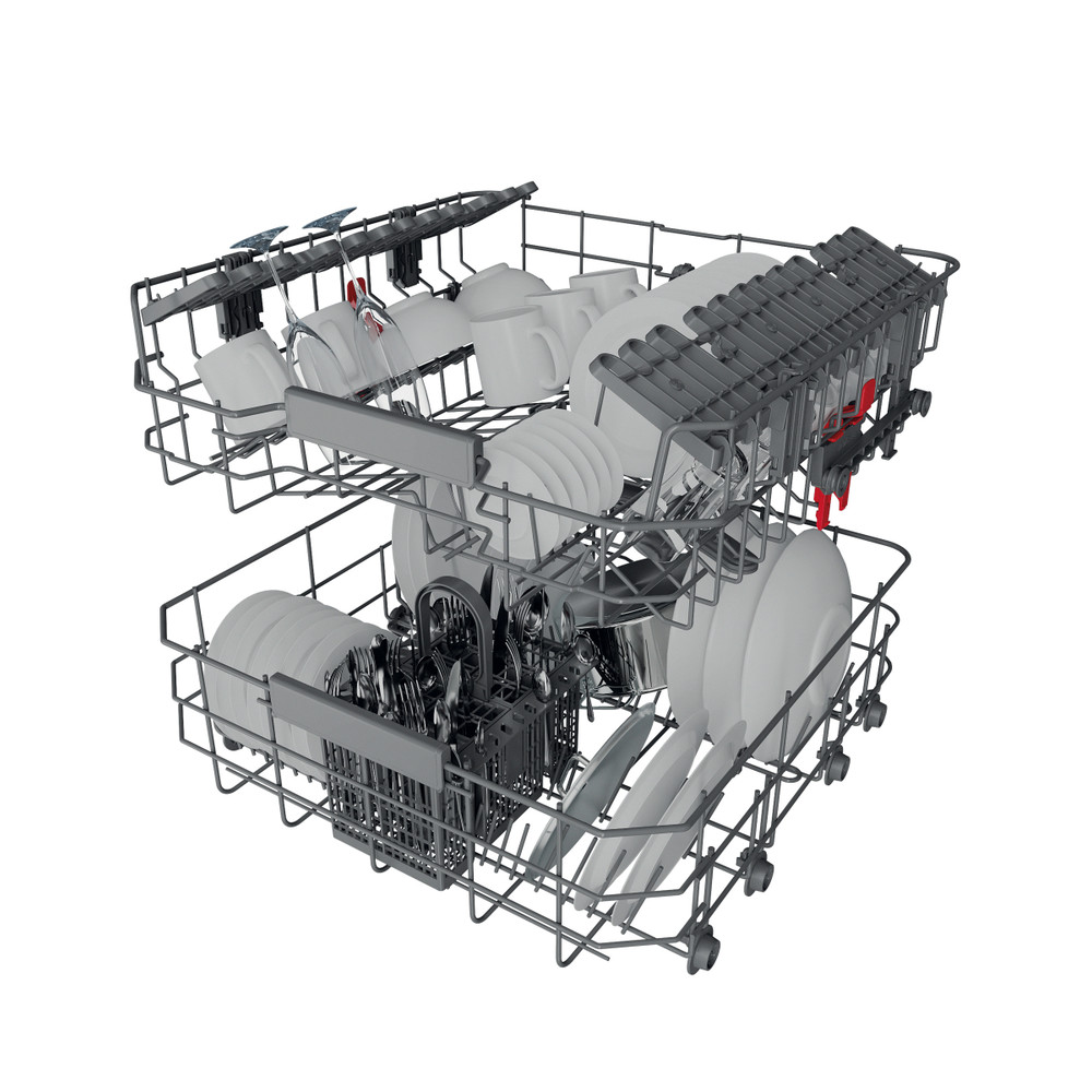 Whirlpool Dishwasher Built-in WIC 3C26 N UK Full-integrated E Technical Translucent