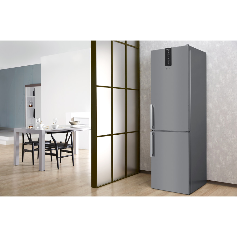 Whirlpool Kombinirani hladnjak Samostojeći W7 931T MX H Zrcalna/Inox 2 doors Lifestyle perspective