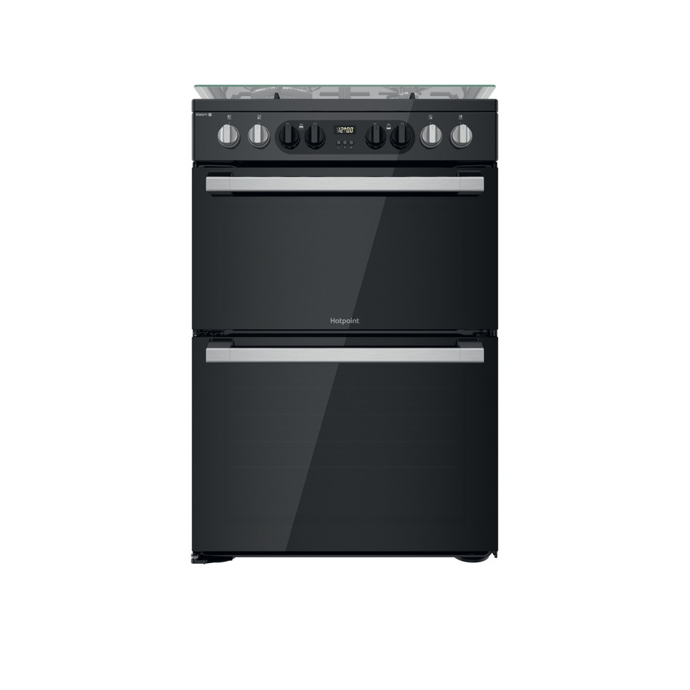 Hotpoint Double Cooker HDM67G8CCB/UK Black A Frontal