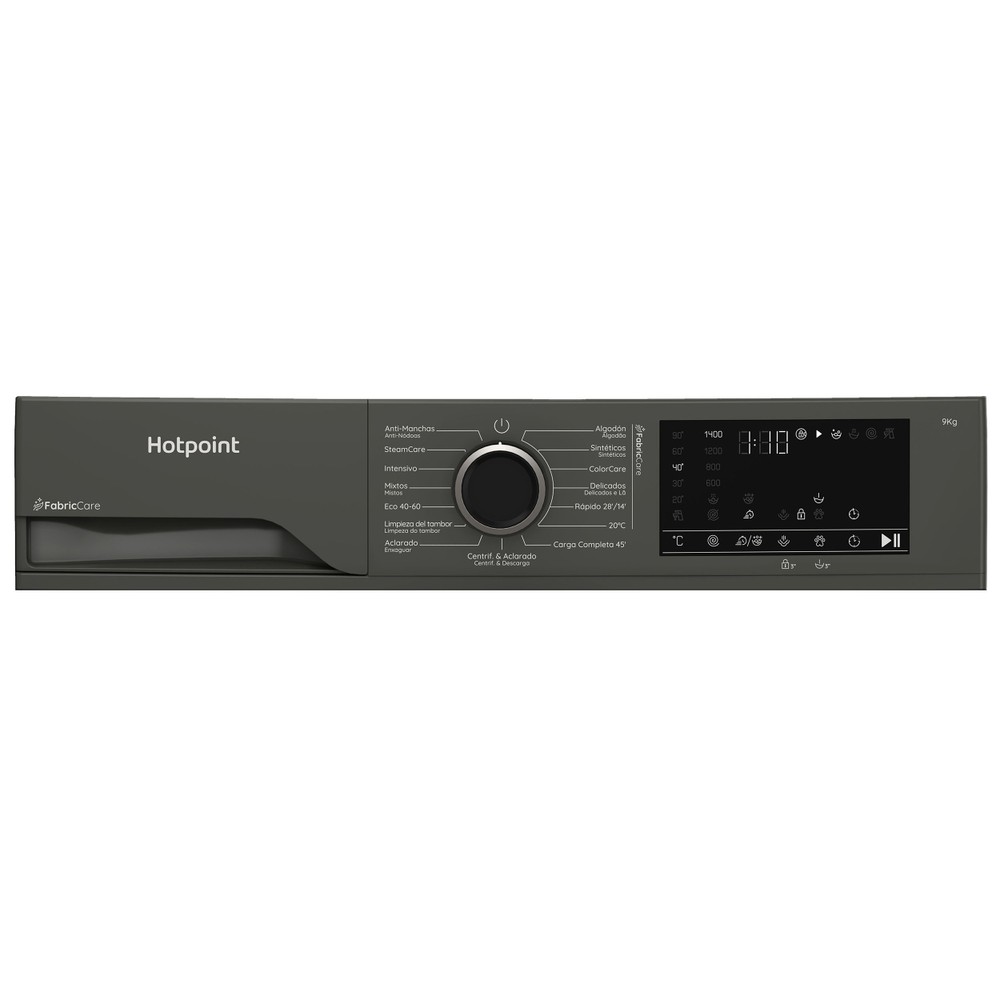 Hotpoint Lavadora Libre instalación HB 93G CARE SPT Manhattan Grey Cargador frontal A Program