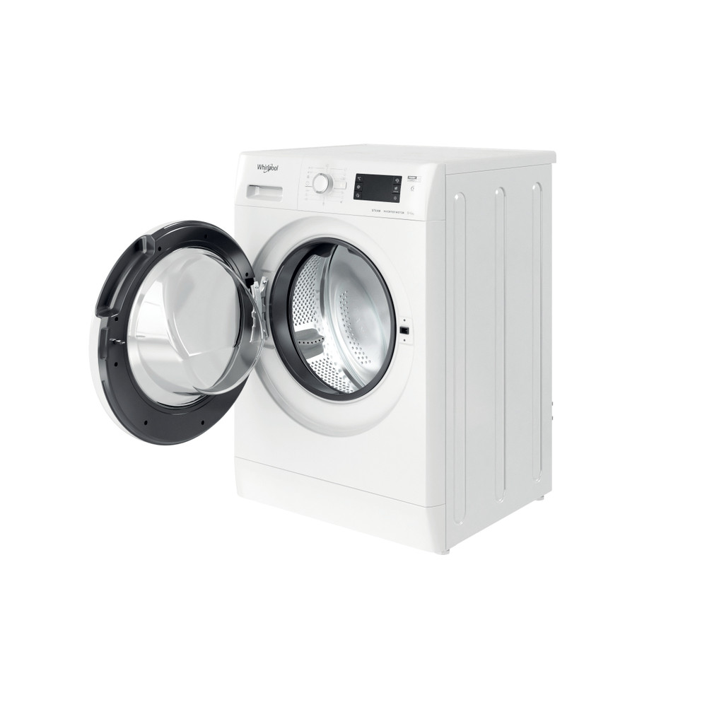 Whirlpool Mosó-szárító Szabadonálló FWDG 861483E WV EU N Fehér Elöltöltős Perspective open