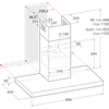 Indesit Campana Encastre IHBS 9.4 LM X Inox Wall-mounted Mecánico Technical drawing