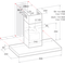Indesit Hotte Encastrable IHBS 9.4 LM X Inox Mural Mécanique Technical drawing
