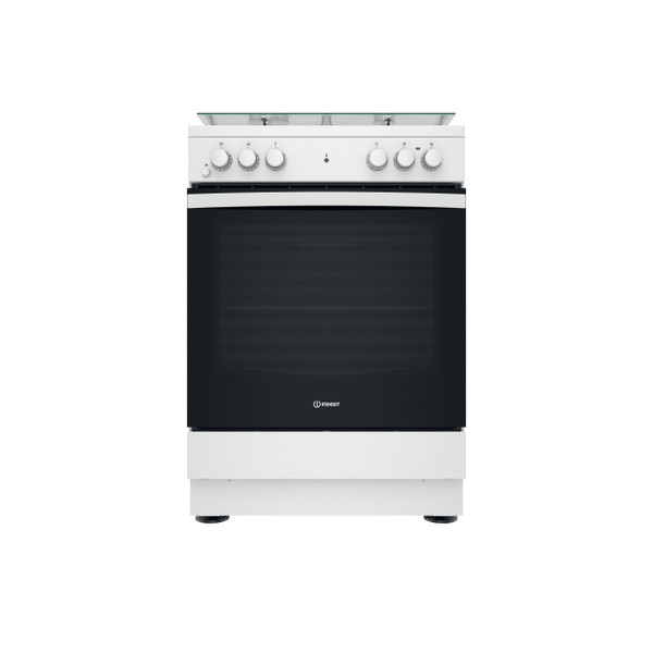 Indesit Κουζίνα IS67M4KHW/E Λευκό Μεικτή Frontal
