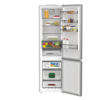 Whirlpool Kombinovaná chladnička s mrazničkou Voľne stojace WHK 26404 XP7E New Silver – ARC 1035 2 doors Lifestyle frontal open