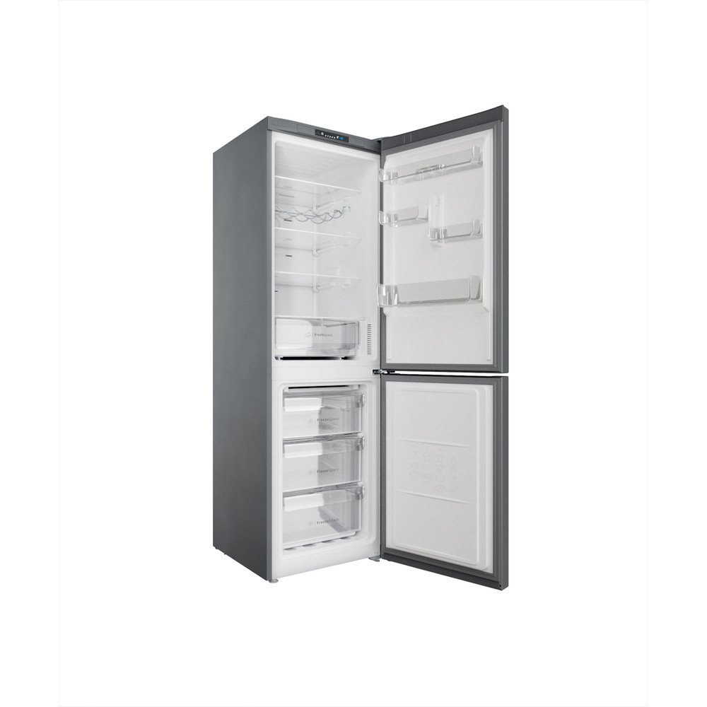 Indesit Kombinacija hladnjaka/zamrzivača Samostojeći INFC8 TI21X Inox 2 doors Perspective open