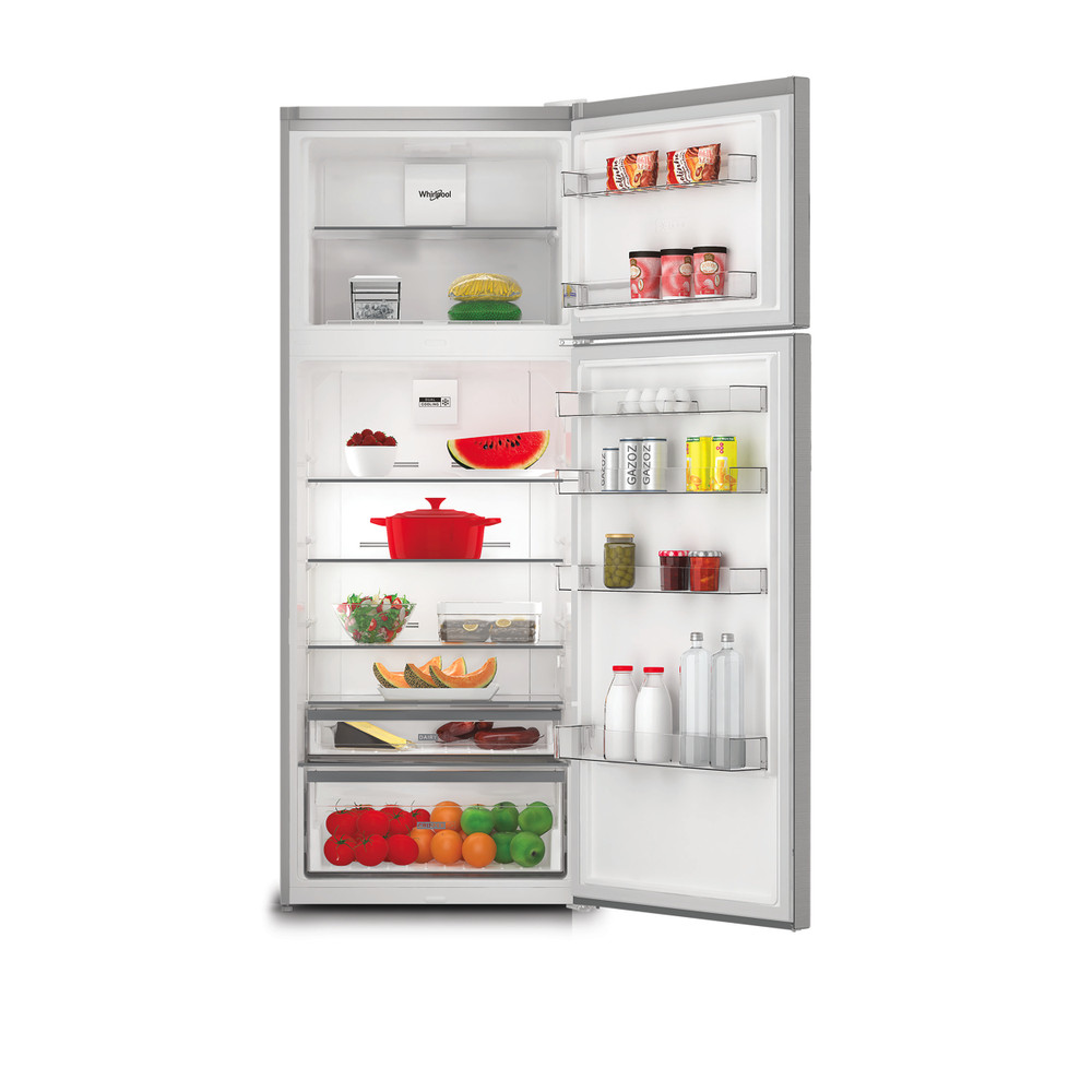 Whirlpool Combiné réfrigérateur congélateur Pose-libre WTMF 706462 XNA Inox 2 portes Frontal open