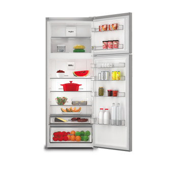 Whirlpool Combiné réfrigérateur congélateur Pose-libre WTMF 706462 XNA Inox 2 portes Frontal open