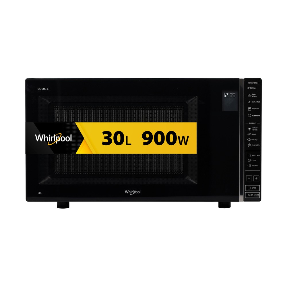 Whirlpool Microgolfoven Vrijstaand MWP 301 B Zwart Elektronisch 30 Alleen microgolven 900 Frontal