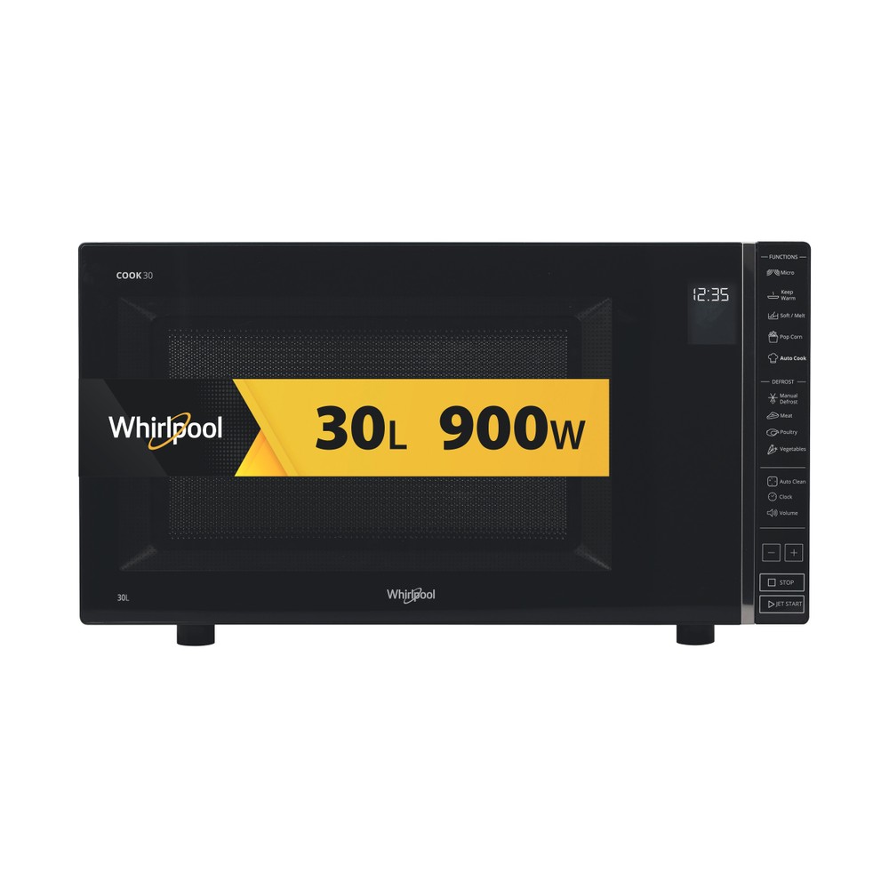 Whirlpool Magnetron Vrijstaand MWP 301 B Zwart Elektronisch 30 alleen MW 900 Frontal