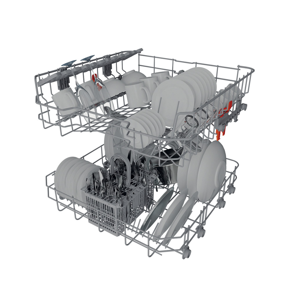 Hotpoint Dishwasher Built-in H3B L626 B UK Half-integrated E Technical Translucent