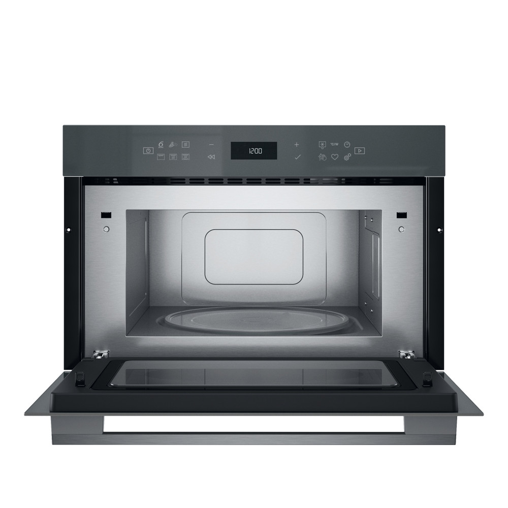 Whirlpool Microgolfoven Inbouw WMD7O4TSG Stardust grey glossy Elektronisch 31 Microgolven+Grill 1000 Frontal open