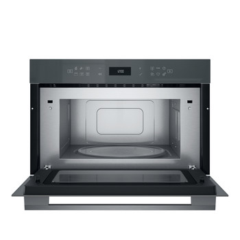 Whirlpool Microgolfoven Inbouw WMD7O4TSG Stardust grey glossy Elektronisch 31 Microgolven+Grill 1000 Frontal open