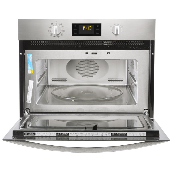 Indesit Four à micro-ondes Encastrable MWI 3445 IX Stainless Steel Électronique 40 Micro-ondes combiné 900 Frontal open