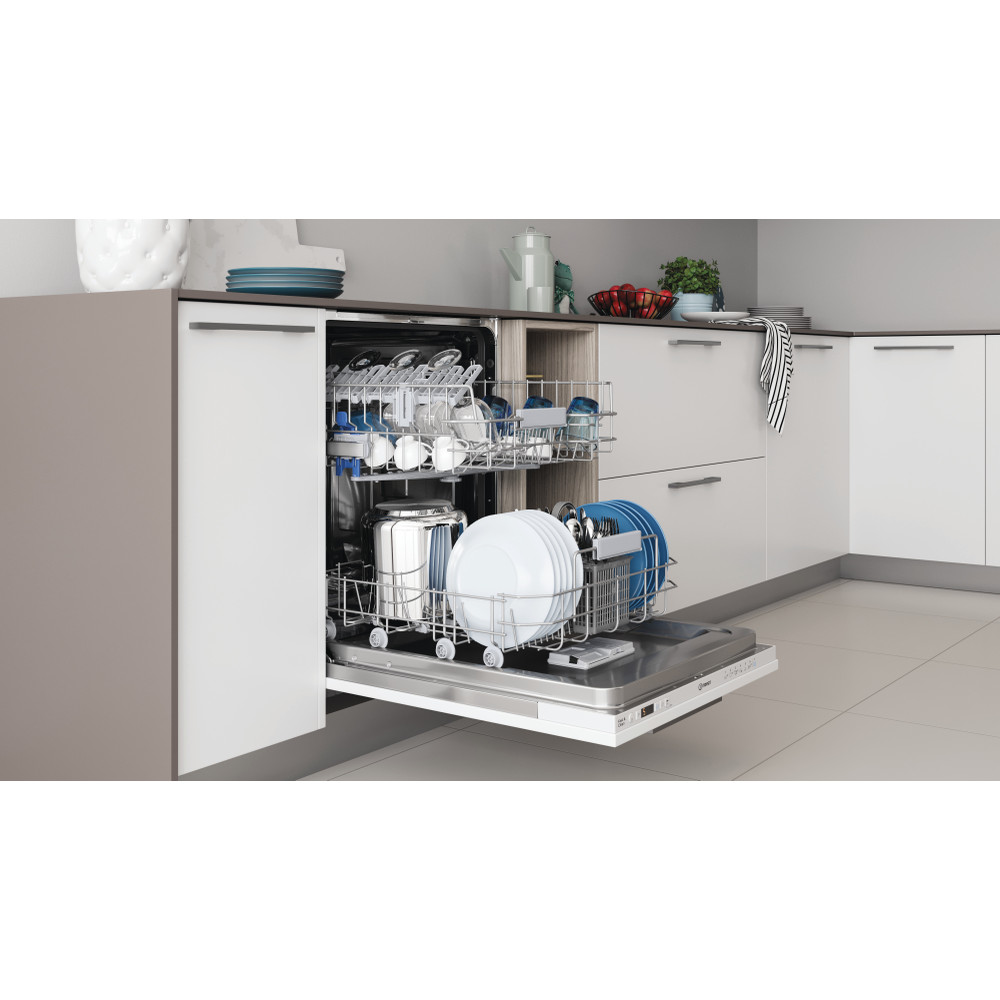 Indesit Perilica posuđa ugradbeni DIC 3B+16 A Full-integrated F Lifestyle perspective open