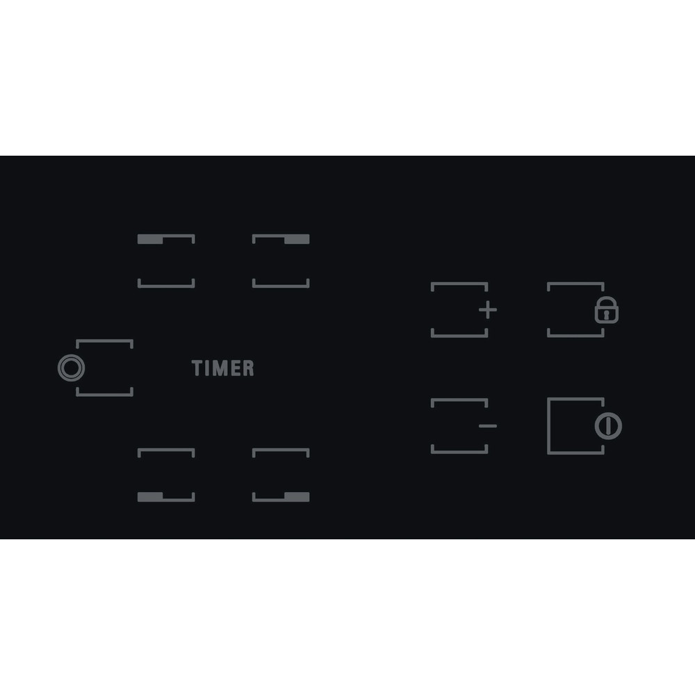 Hotpoint_Ariston Placa HR 632 B Preto Radiant vitroceramic Control panel
