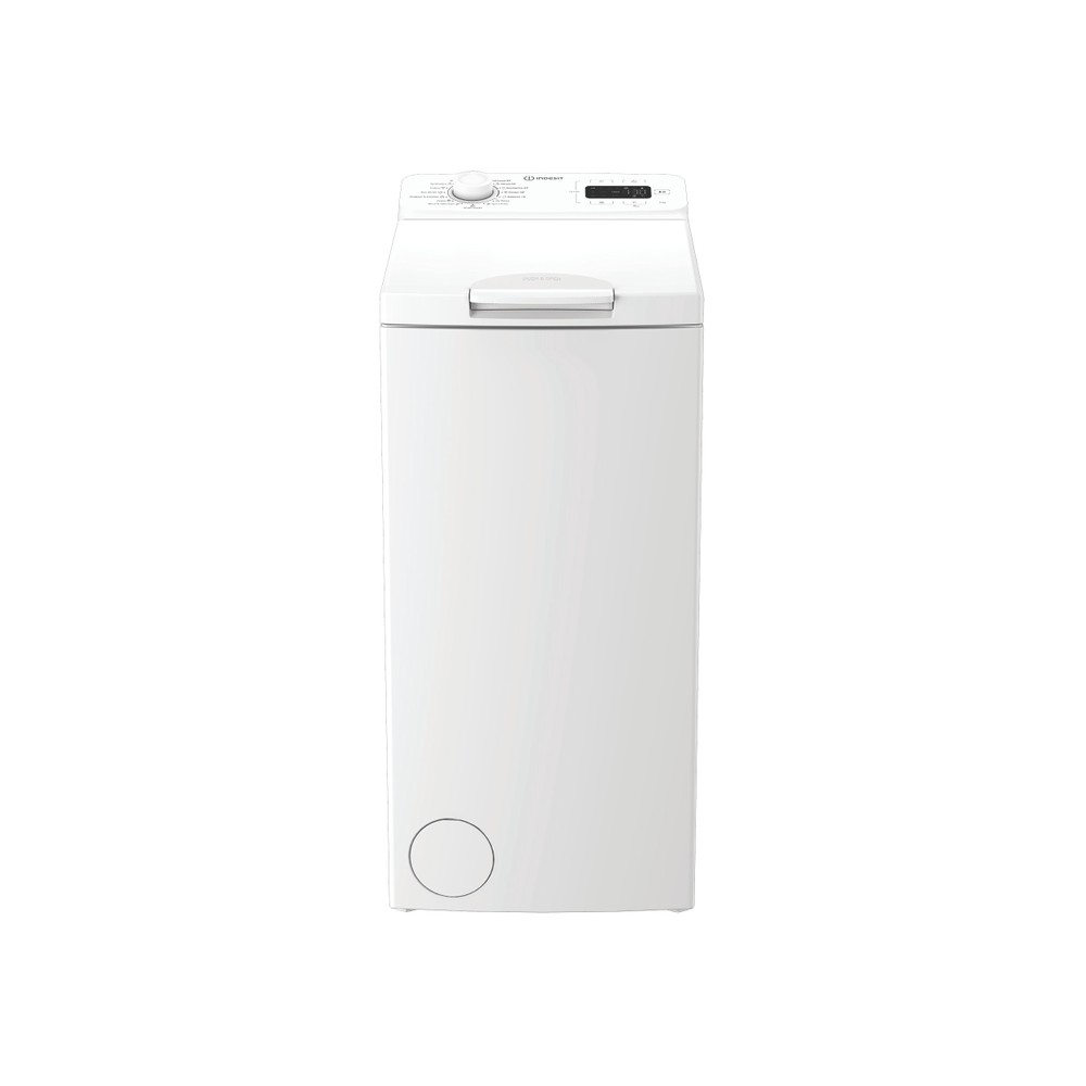 „Indesit“ Skalbimo mašina Laisvai pastatoma TI512EMTEE Balta Pakraunama iš viršaus B Frontal