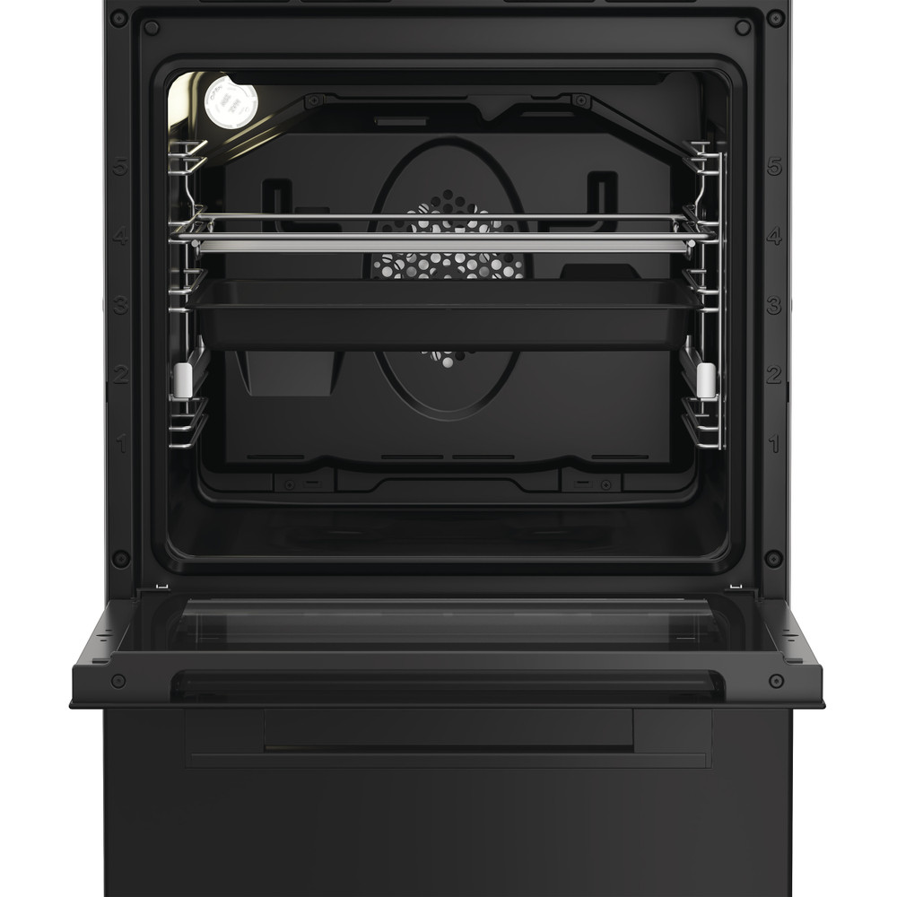 Whirlpool Sporák W5G8LMSWTB Černá Plynová Lifestyle frontal open