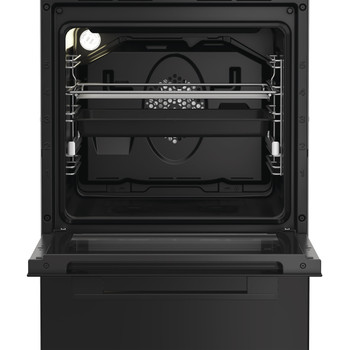 Whirlpool Sporák W5G8LMSWTB Černá Plynová Lifestyle frontal open