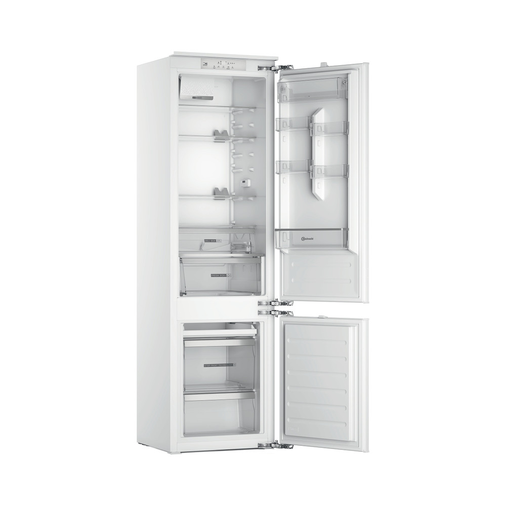Bauknecht Kühl-Gefrierkombination Einbaugerät BKC20D013C2 SF Weiss 2 Türen Perspective open