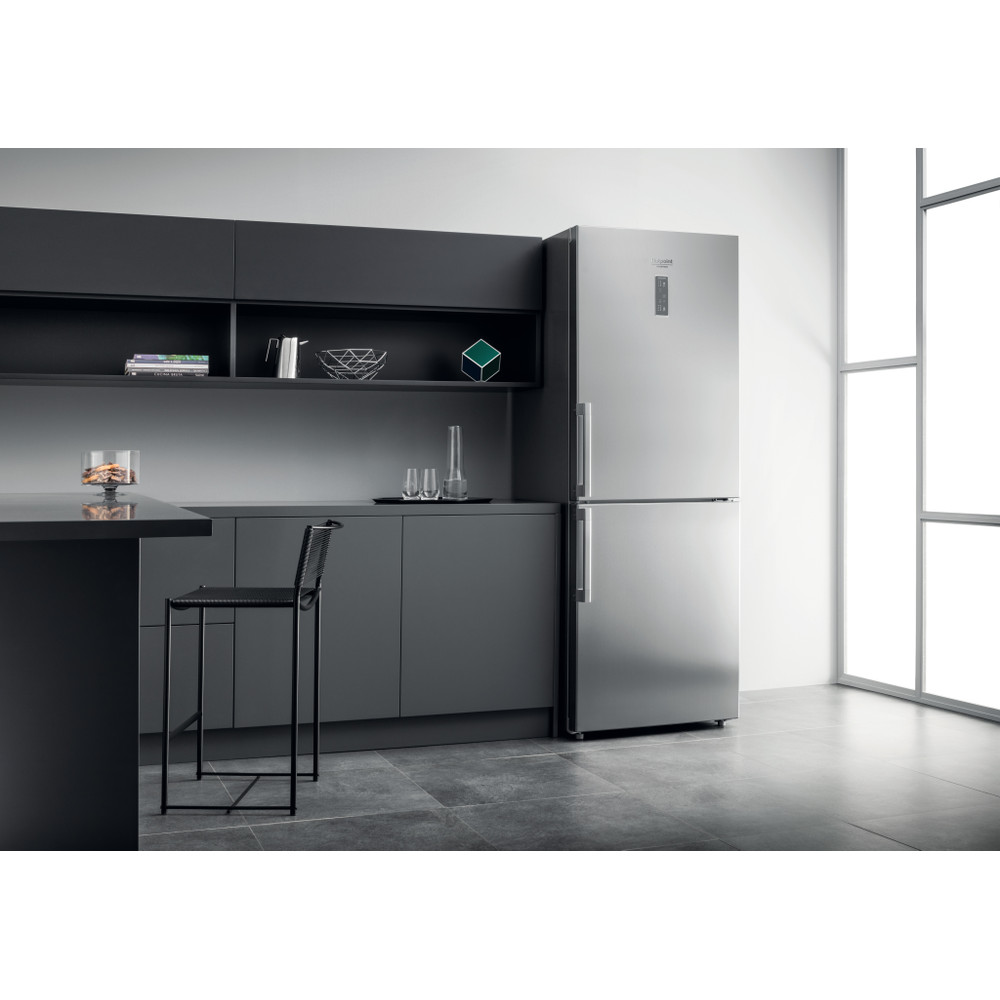 Hotpoint_Ariston Combiné Pose-libre HA70BE 31 X Optic Inox 2 portes Lifestyle perspective