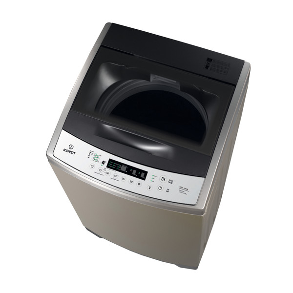 Indesit Washing machine Free-standing IASTL 1350/SL Silver/Black Top loader A Perspective
