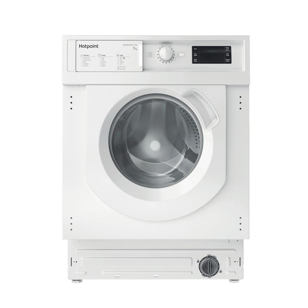 Hotpoint Washing machine Built-in BI WMHG 71483 UK N White Front loader D Frontal