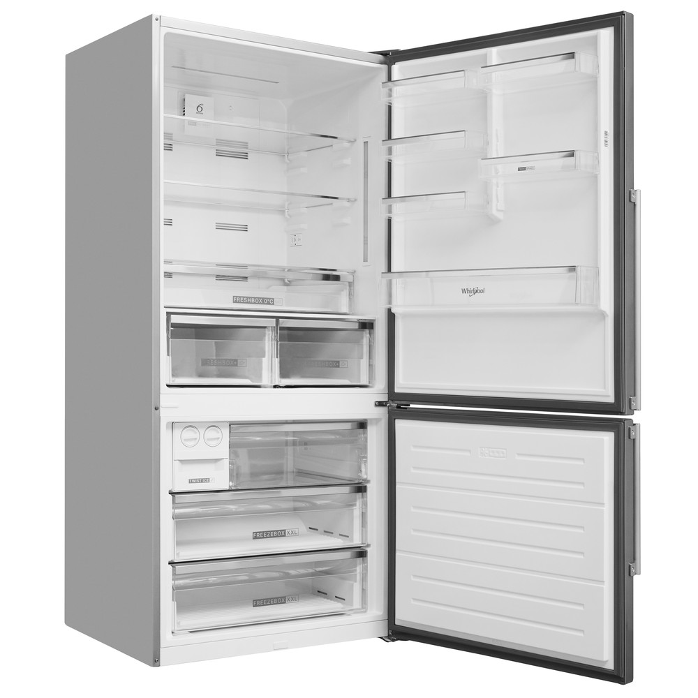 Whirlpool Kombinirani hladnjak Samostojeći W84BE 73 X Inox 2 doors Perspective open