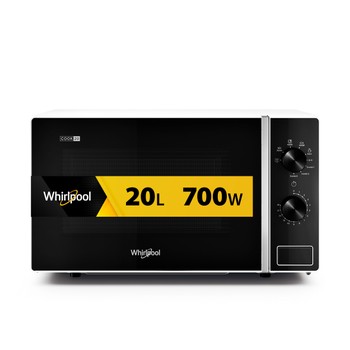 Whirlpool Mikrovlnná trouba Volně stojící MWP 103 W Bílá Mechanické 20 Mikrovlny + Gril 700 Frontal