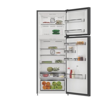 Whirlpool Koel/vriescombinatie Vrijstaand WHD2 6472 X4E ARC 764 Manhattan Gray 2 deuren Lifestyle frontal open