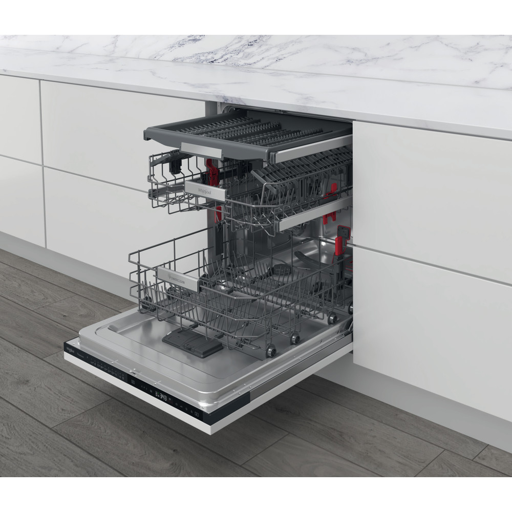 Whirlpool Mosogatógép Beépíthető WIP 4T133 PFE Full-integrated D Perspective open