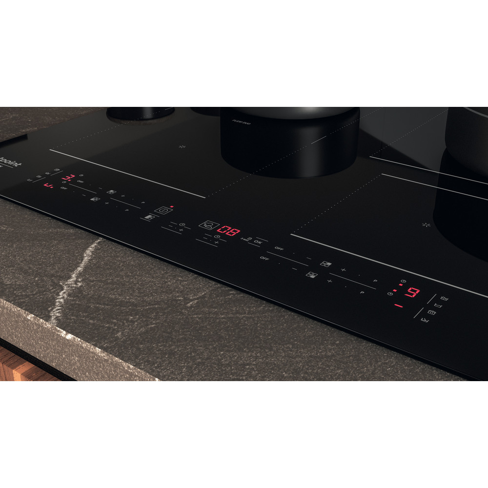 Hotpoint_Ariston Table de cuisson HB 4860C CPNE Noir Induction vitroceramic Control panel
