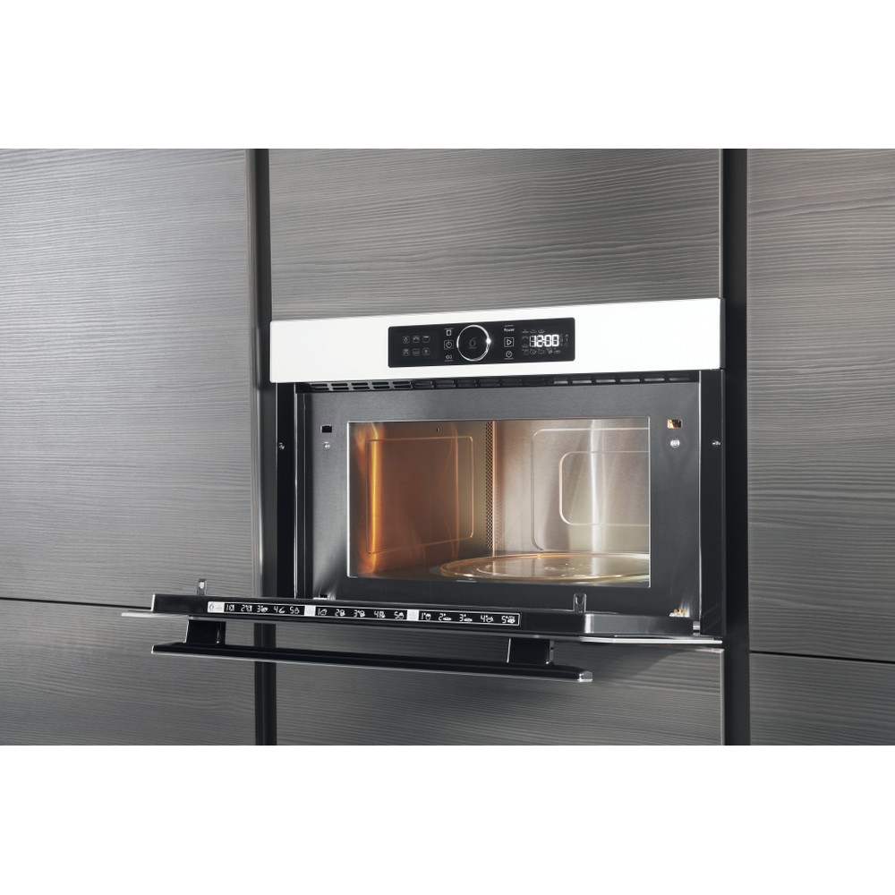 Whirlpool Мікрохвильова піч Вбудований (-а) AMW 730/WH Білий Електронне 31 Мікрохвильова піч з функцією гриль 1000 Lifestyle perspective open
