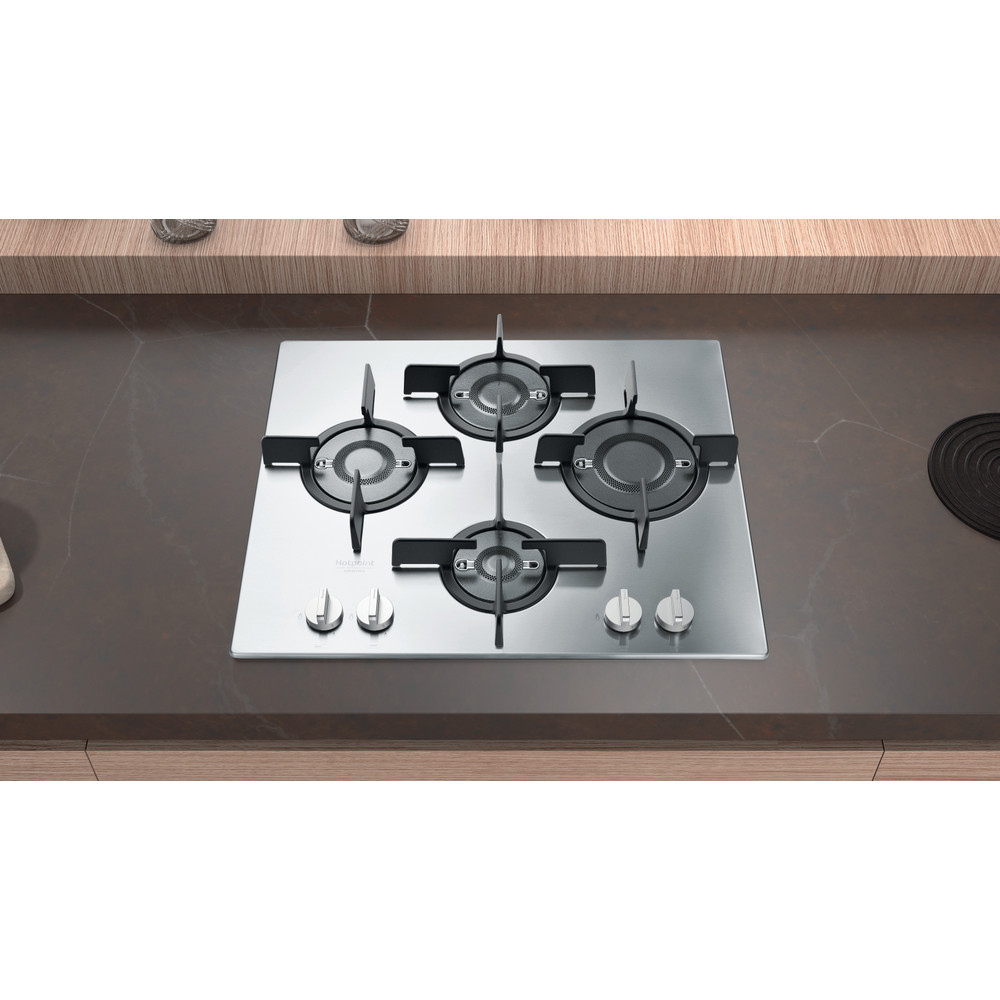 Hotpoint_Ariston Печка FTGHL 641 D/IX/HA Инокс Газова Lifestyle frontal top down