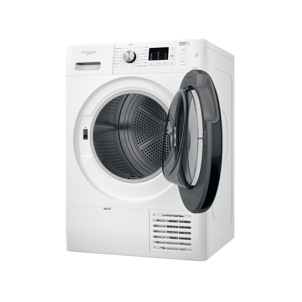 Whirlpool Sèche-linge FFT CM10 8BB NA Blanc Perspective open