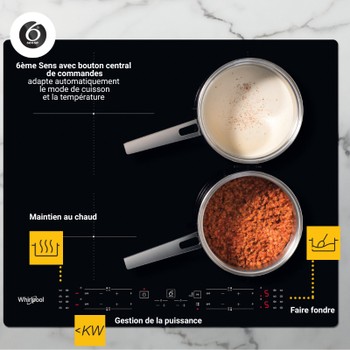 Whirlpool Encimera WB B8360 NE Negro Induction vitroceramic Lifestyle detail