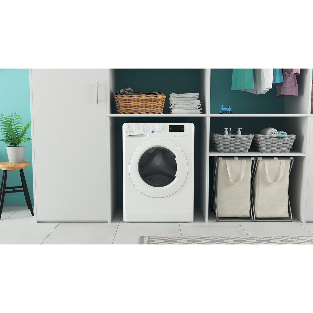 Indesit Perilica za rublje Samostojeći BWE 81284X W EE N Bijela Prednje punjenje C Lifestyle frontal