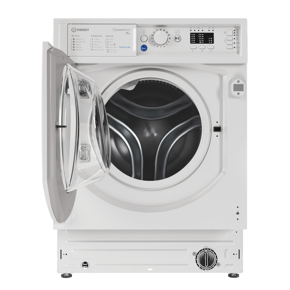 Indesit Washing machine Built-in BI WMIL 91485 UK White Front loader B Frontal open