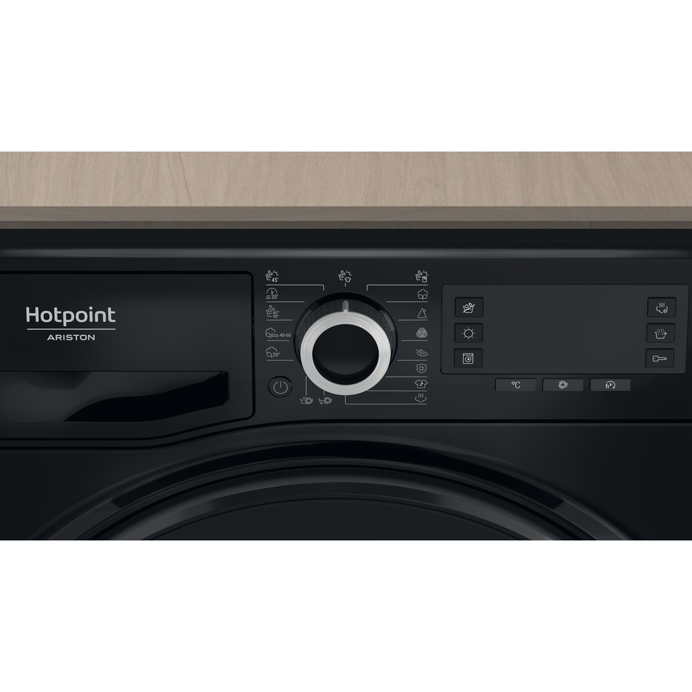 Hotpoint_Ariston Lavante-séchante Pose-libre NDD 11725 BDA EU Noir Lave-linge frontal Control panel