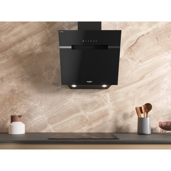 Whirlpool Dampkap Inbouw WHVS 61F LT DP K Zwart Wandmodel Elektronisch Lifestyle frontal