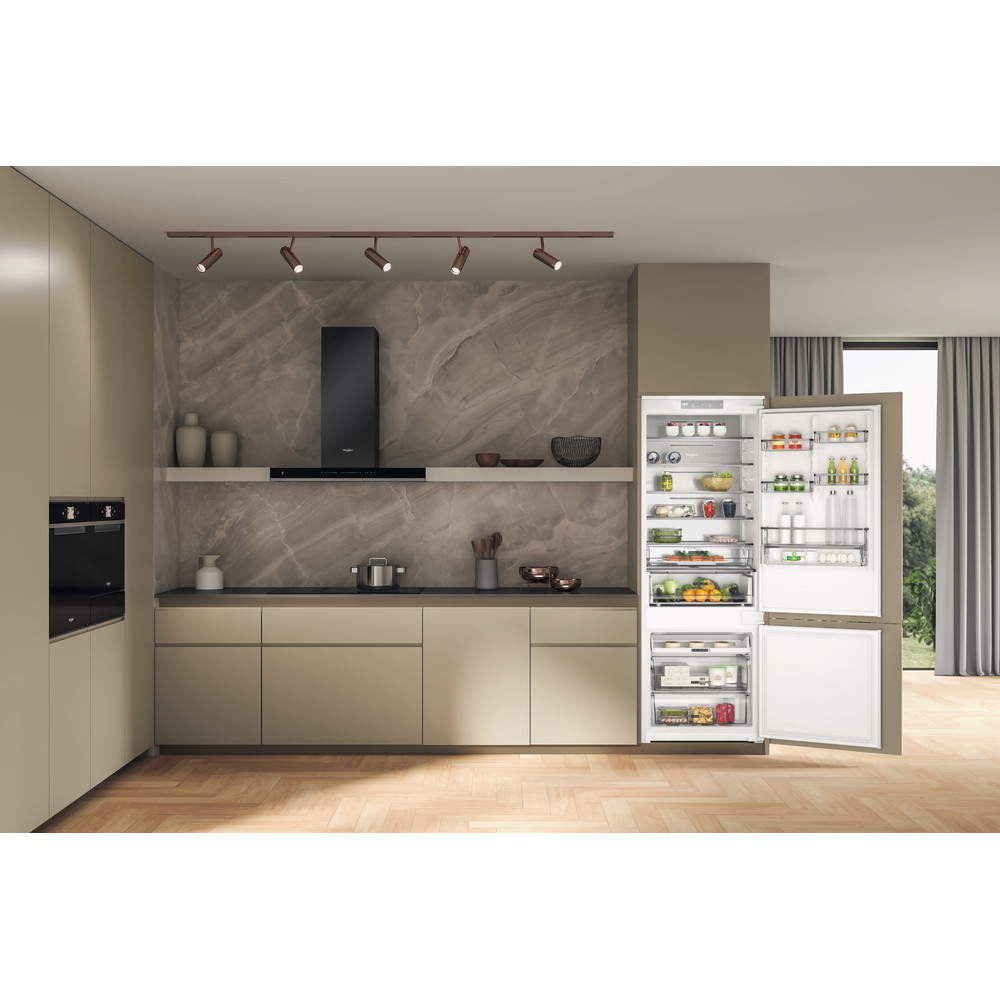 Whirlpool Kombinovaná chladnička s mrazničkou Vestavné WH SP70 T121 Bílá 2 doors Lifestyle frontal open