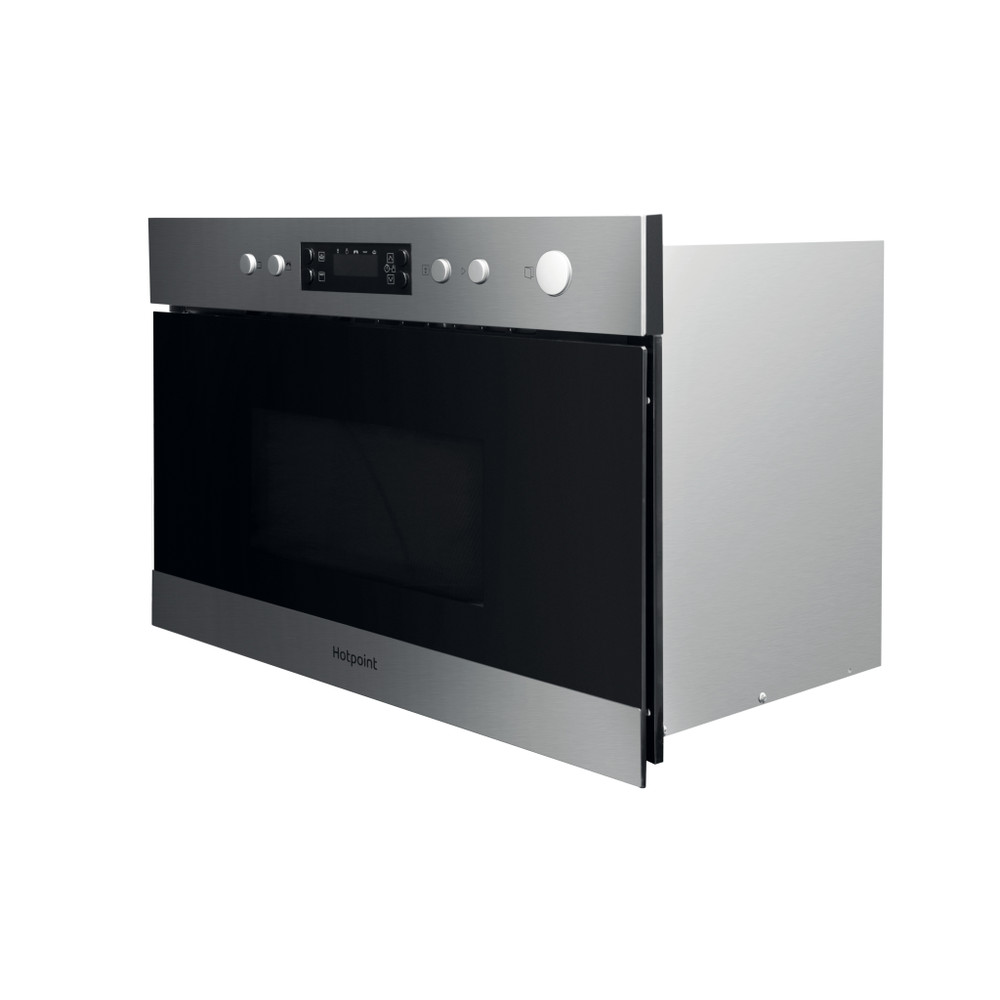Hotpoint Microwave Built-in MN 314 IX H Stainless Steel Electronic 22 MW+Grill function 750 Perspective