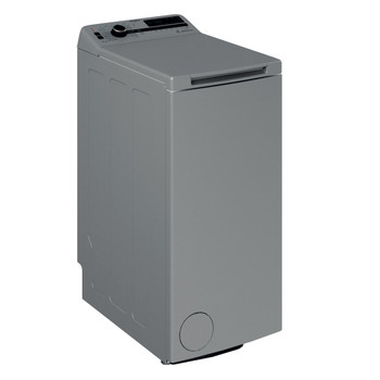 Whirlpool Maşină de spălat rufe Independent TDLRS 7232BS EU Silver Încărcare Verticală D Perspective