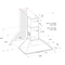 Indesit HOOD Free-standing UHPM 6.3F CS X/1 Inox Wall-mounted Mechanical Technical drawing