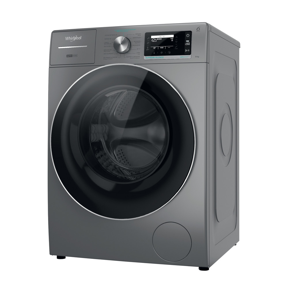 Whirlpool Máquina de lavar roupa Livre Instalação W8 99ADS SILENCE SPT Prata Carga Frontal A Perspective